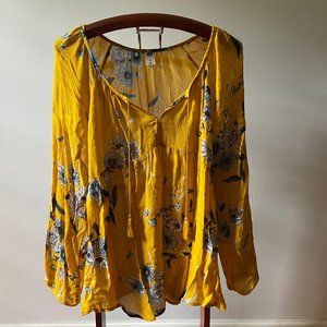 Yellow Floral Blouse